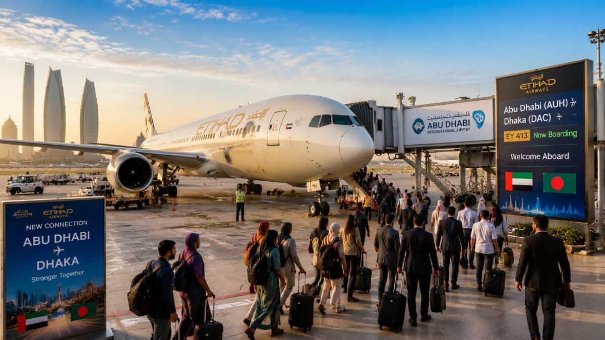 Etihad Airways Relaunches Dhaka Flights: New Boeing 777 Services Enhance UAE-Bangladesh Travel Options