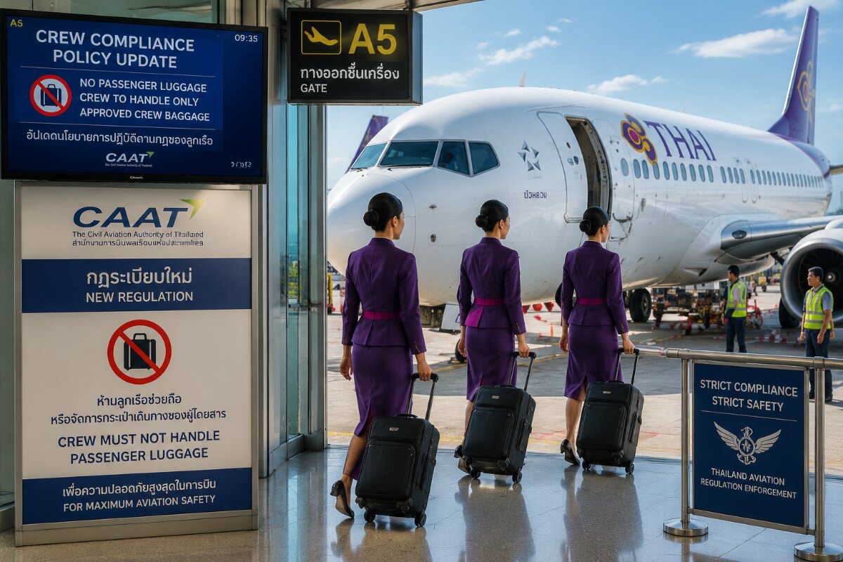 Thailand Enforces Strict Ban on Cabin Crew Carrying Passenger Luggage to Enhance Aviation Safety
