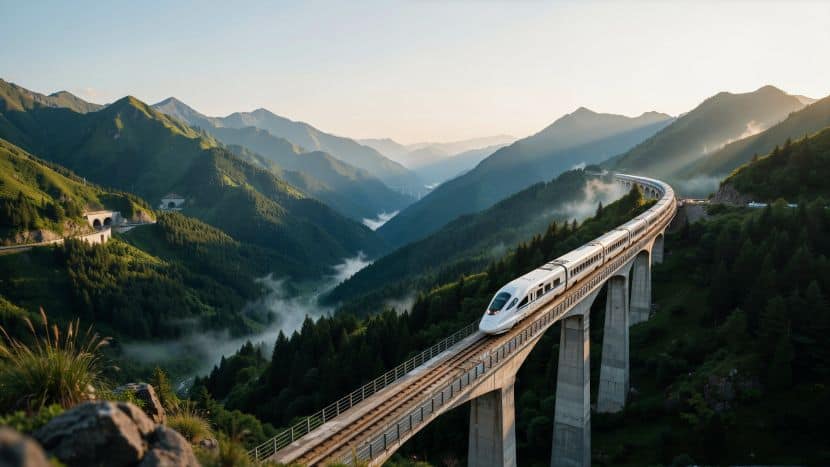 China Revolutionizes Travel with 350 km/h Bullet Train Through the Qinling Mountains