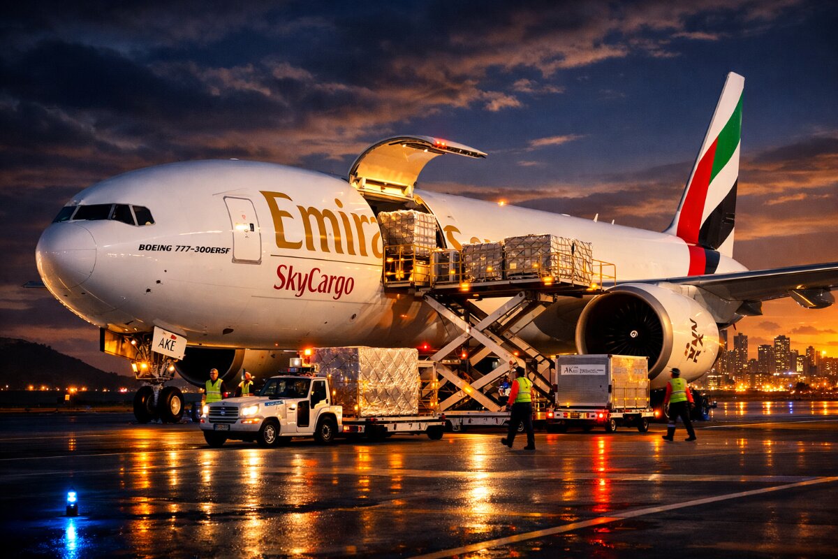 Emirates Unveils New 777-300ERSF Freighter on Hong Kong Route