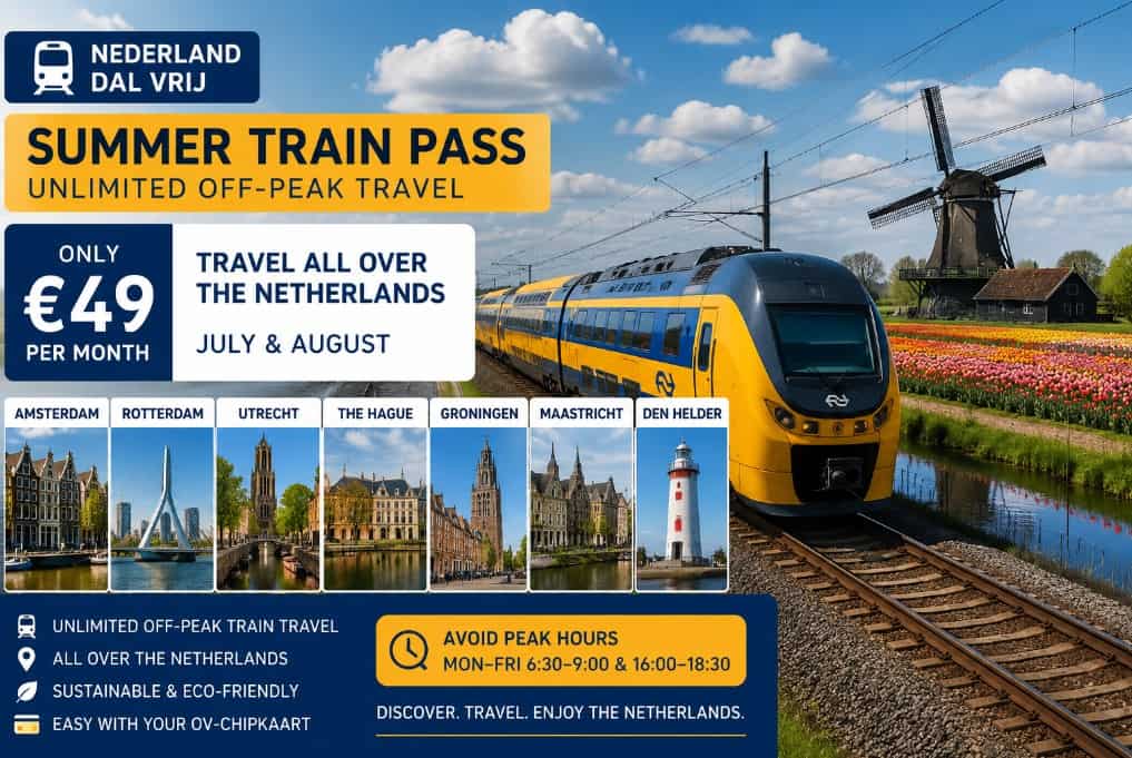 Discover the Netherlands This Summer with the €49 Unlimited Rail Pass