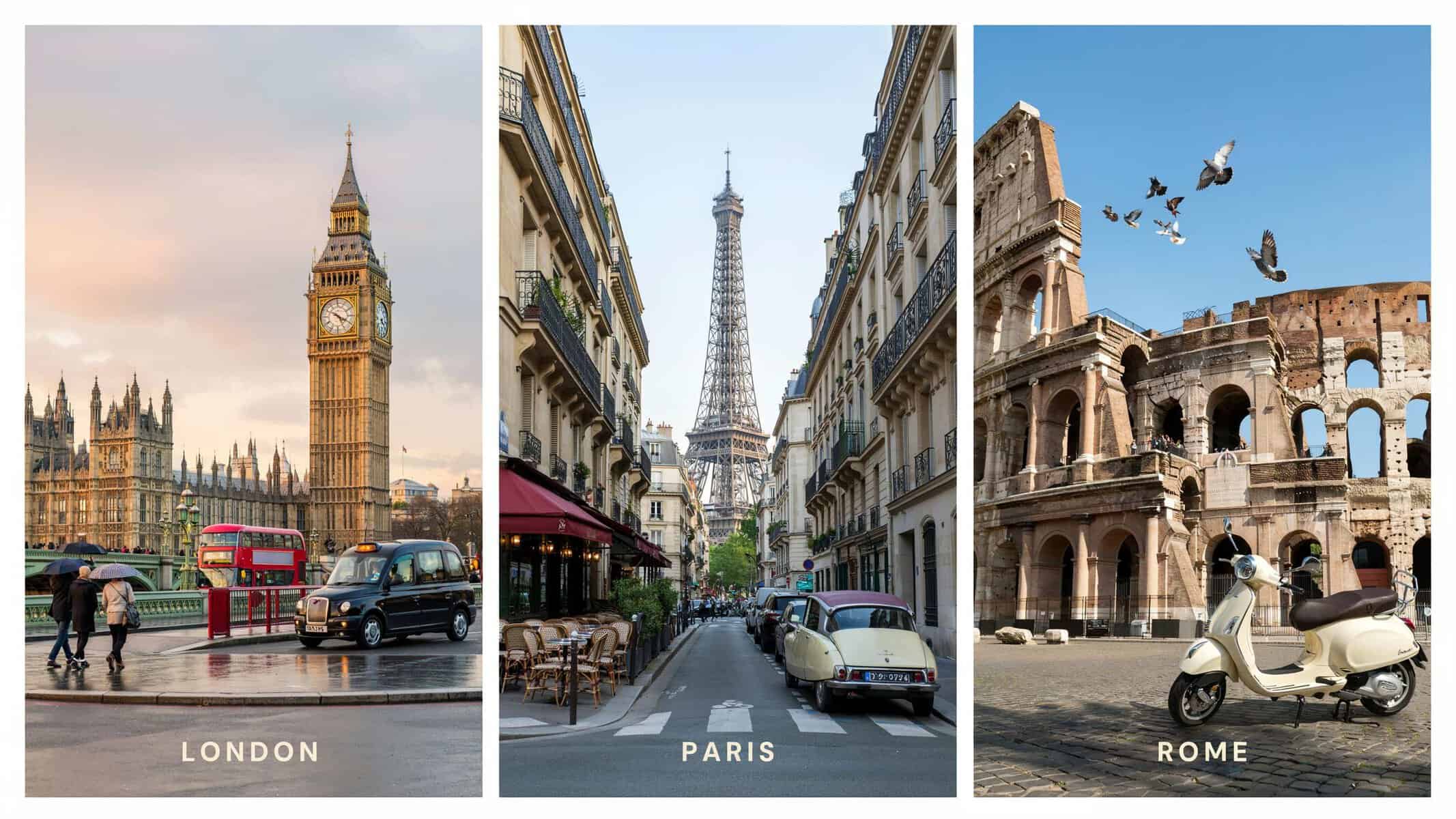 Discover the Battle of Europe’s Capital City Breaks: London, Paris, and Rome in 2026