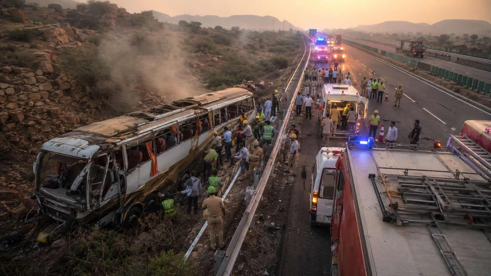 Tragic Bus Accident on Delhi-Mumbai Expressway Sparks Calls for Enhanced Road Safety in India