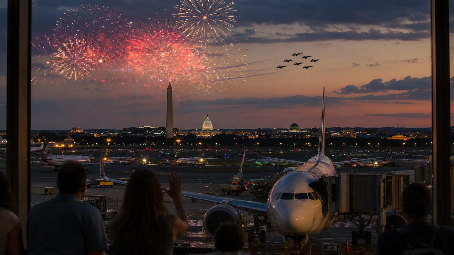 Major Travel Disruptions for Airlines as FAA Shuts Down Washington DC Airport for Independence Day Celebrations