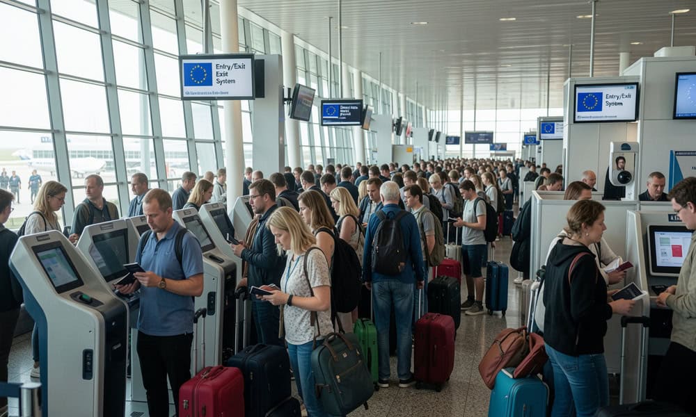European Travel Disruption: Ryanair Warns of Long Waits at Airports Amid New Border System Issues