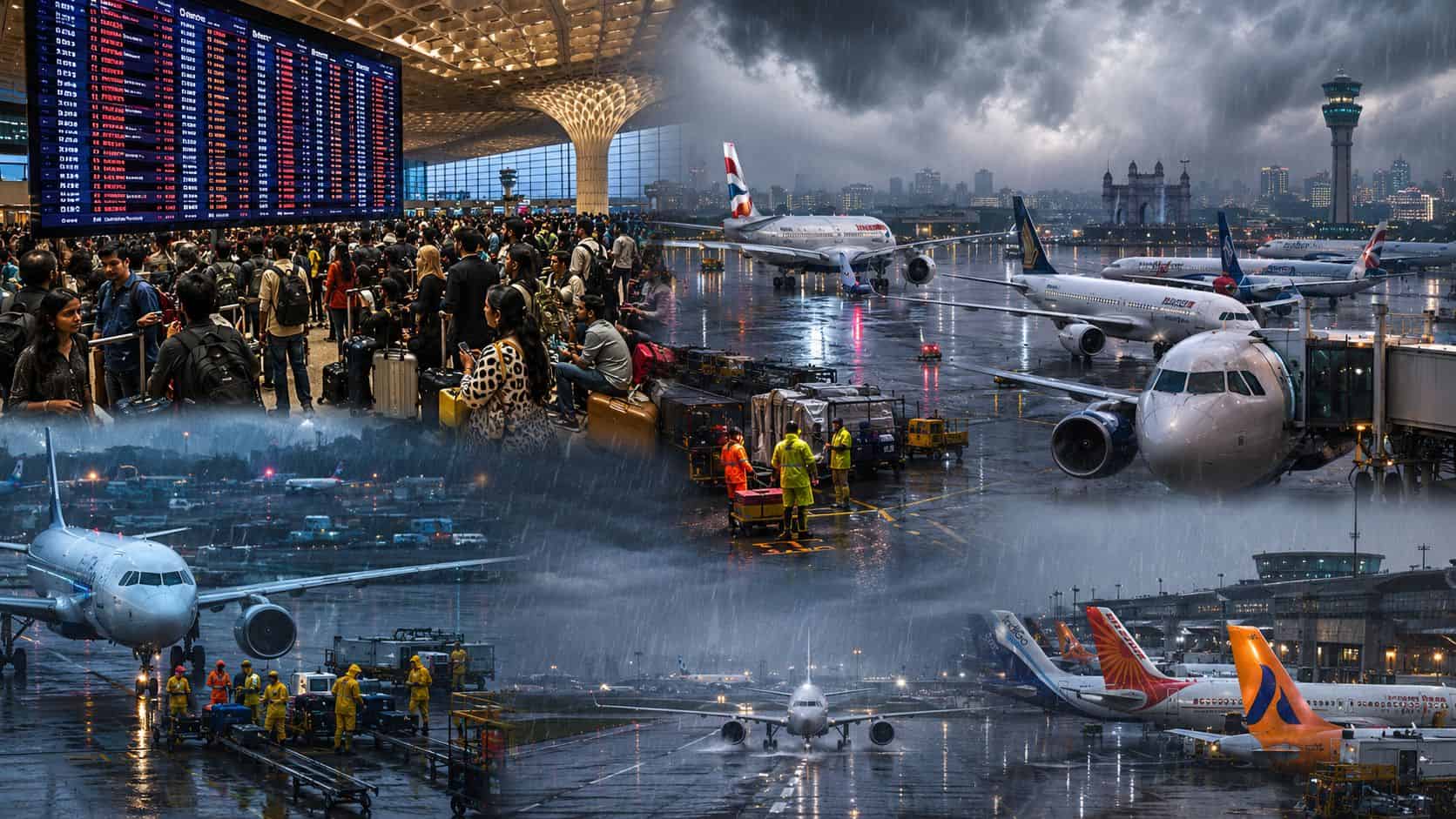 Travel Disruption Alert: Heavy Rain and Monsoon Woes at Mumbai’s Chhatrapati Shivaji Maharaj International Airport