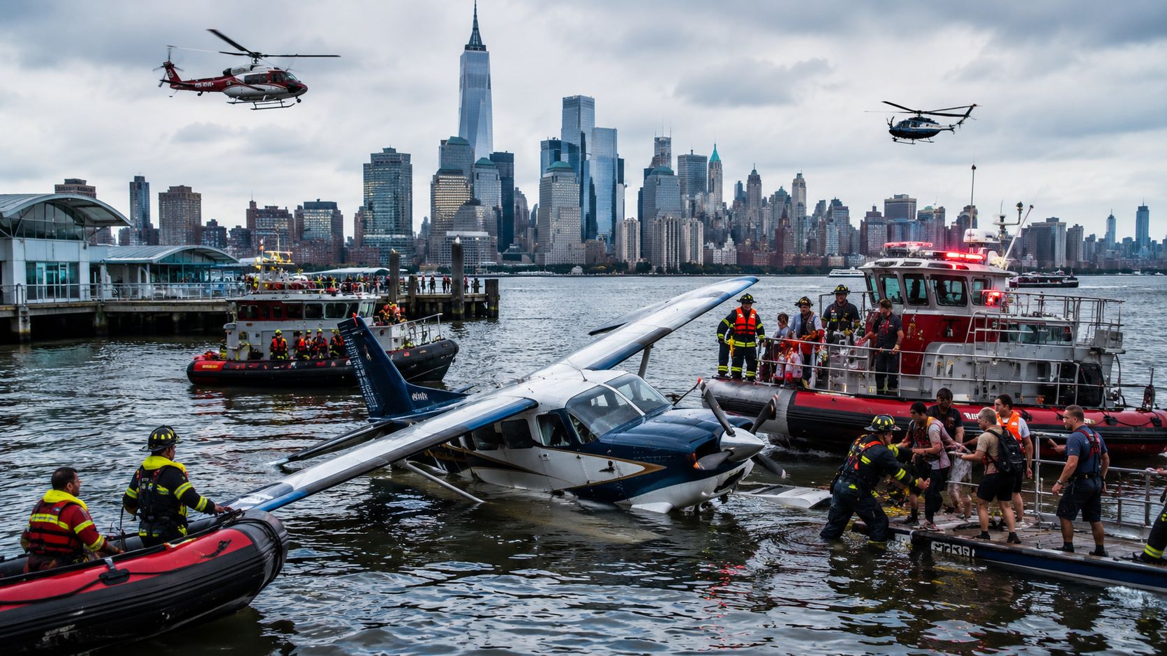 Emergency Response and Investigation: Seaplane Incident in Manhattan